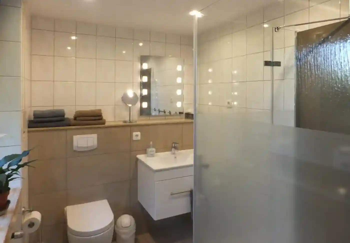 Badezimmer der Unterkunft Am Bückeberg